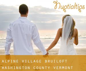 Alpine Village bruiloft (Washington County, Vermont)
