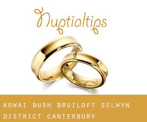 Kowai Bush bruiloft (Selwyn District, Canterbury)